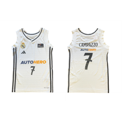 Real Madrid Camiseta Basket Niñ@ 1ª Equip 24/25 # 7 CAMPAZZO #