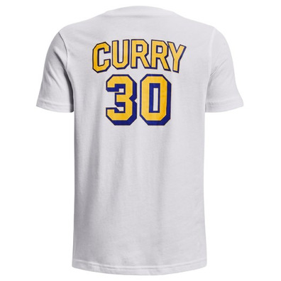 UA Boys Curry Drop Shadow Tee "White"