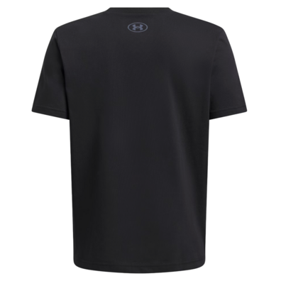 UA Boys' Split Big Logo Short Sleeve "Black-Downpour Gray"