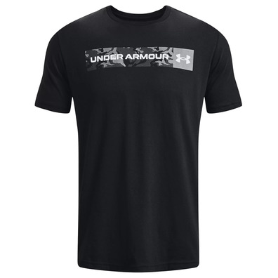 UA Men's Camo Chest Stripe Short Sleeve "Black"