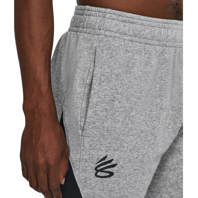 UA Men's Curry Splash Fleece Shorts "Mod Gray"