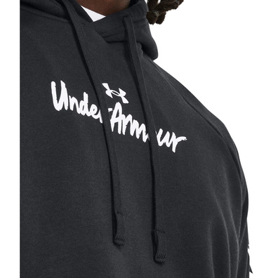 UA Men's Rival Fleece Graphic Hoodie "Black"