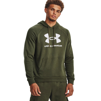 UA Men's Rival Fleece Logo Hoodie "Marine OD Green"