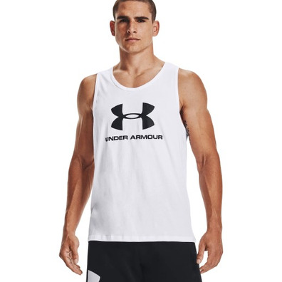 UA Men's Sportstyle Logo Tank "White"