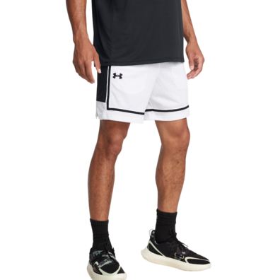 UA Men's Zone Pro 7" Mesh Shorts "White-Black"