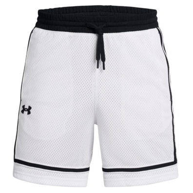 UA Men's Zone Pro 7" Mesh Shorts "White-Black"