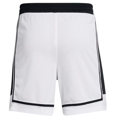 UA Men's Zone Pro 7" Mesh Shorts "White-Black"