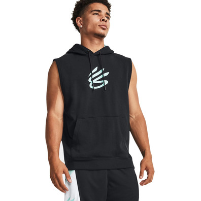 Under Armour Men's Curry Fleece Sleeveless Hoodie "Black"