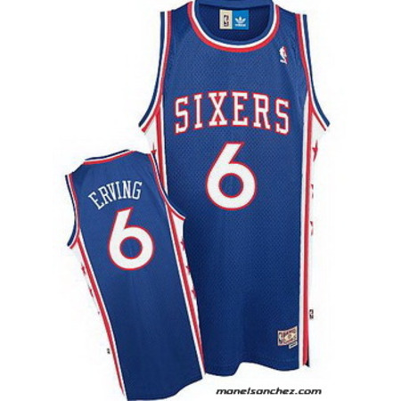 Adidas Camiseta Bordada Erving (Sixers/azul)