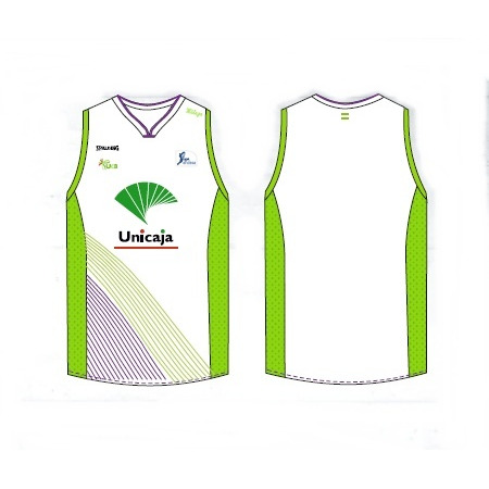 Camiseta 2ª ACB Unicaja  Replica 13/14 (blanco/lima)