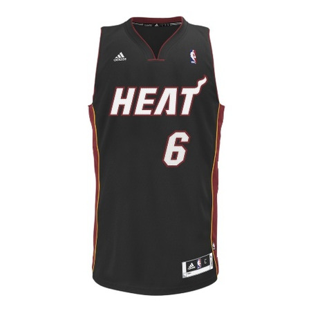 Camiseta NBA Bordada Lebron James Miami (negro)