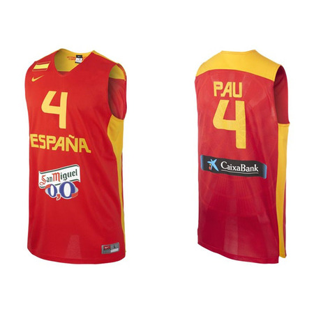 Camiseta Selección España Pau Gasol (600/rojo/amarillo)