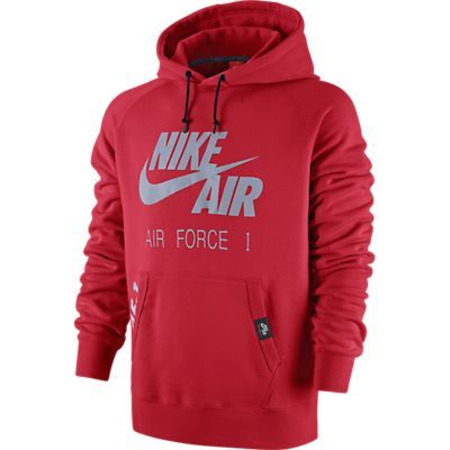 Sudadera Capucha Nike BB AW77 AF-1 (657/rojo/gris)