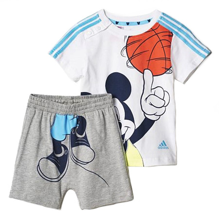 Adidas Disney Conjunto Infantil Summer Mickey Mouse (blanco/gris)