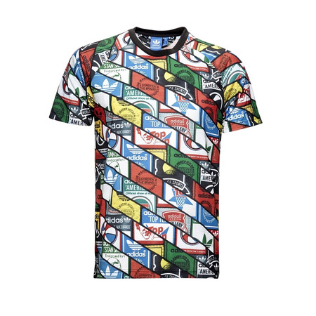 Adidas Originals Camiseta Tongue Labels Allover Print  (multicolor)