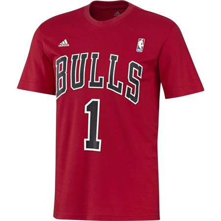 Adidas NBA Camiseta Gametime Rose Bulls (rojo/negro/blanco)