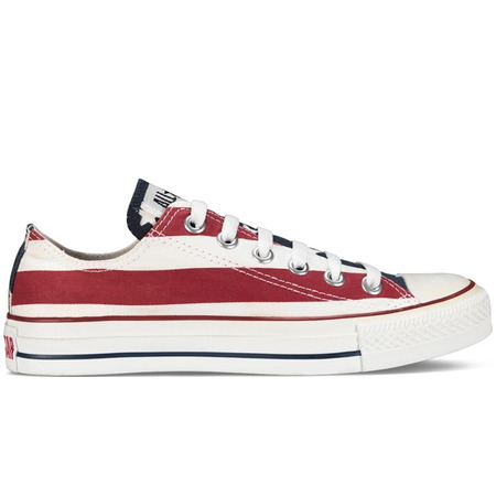 Converse Lonas All Star "Usa" OX Low (602/blanco/rojo)(35-43)