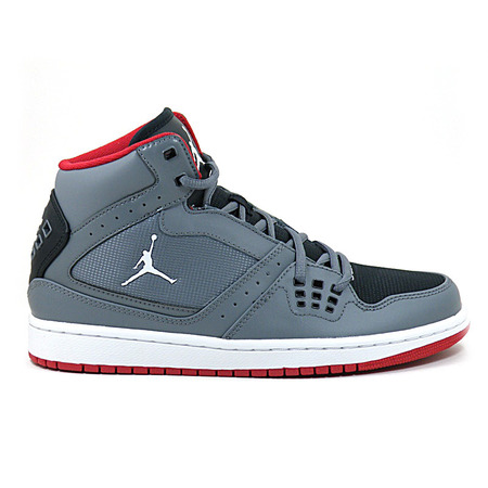 Jordan 1 Flight "Light Grey" (054/gris/rojo/negro/blanco)