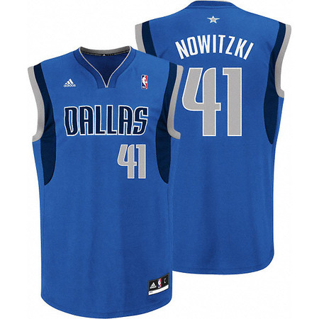 Adidas Camiseta Réplica Dirt Nowitzki Dallas Mavericks (azul)