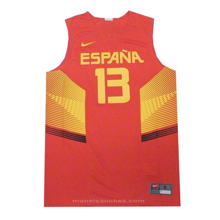 Camiseta Réplica Marc Gasol #13# España 2014 (602/rojo/amarillo)