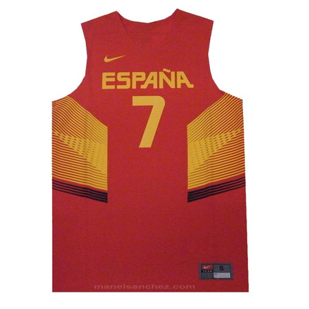 Camiseta Réplica Navarro #7# España 2014 (601/rojo/amarillo)