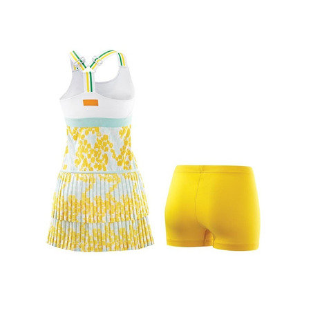 Adidas W ASMC Barricade Vestido (Blanco/Amarillo)