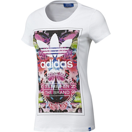 Adidas Camiseta Mujer Original Graphic Flower Madnes (blanco)