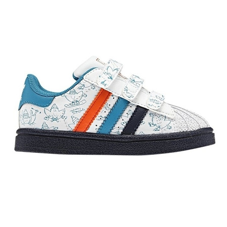 Adidas Superstar Smile CF Inf (blanco/marino/turq/naranja)