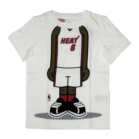 Adidas Camiseta Niño GFX Graphic Miami Heat James Nº 6 (blanco)