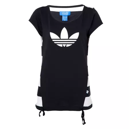 Adidas Camiseta Mujer Logo (negro/blanco)