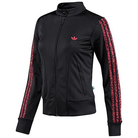 Adidas Supergirls Leopard Track Top Allover (negro/rosa)