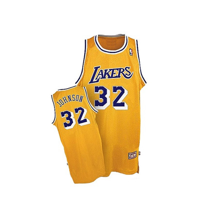 Adidas Camiseta Lakers Original Bordada Magic Johnson (amarillo)