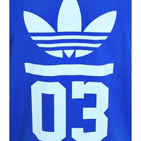 Adidas Originals Camiseta 3-Stripes Trefoil (azul/blanco)