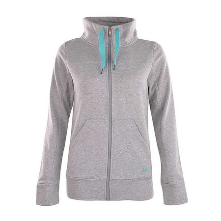 Adidas Chaqueta Mujer Essential Branded TT FZ (gris/turquesa)