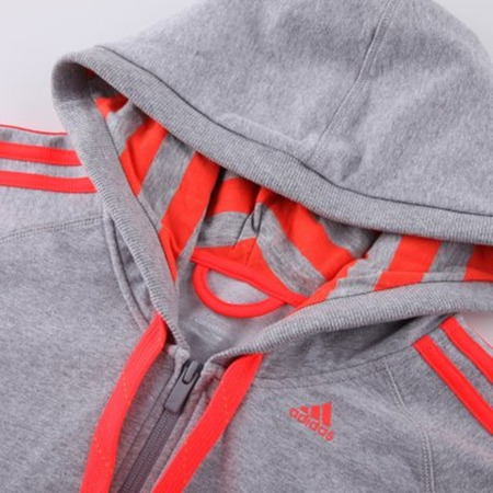 Adidas Sudadera Mujer Essentials Batwing FZ (gris/naranja Fluor)