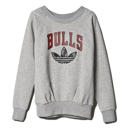 Adidas Original NBA Mujer Swater Bulls (greis)/rojo/negro)