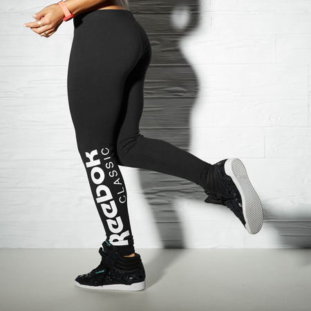 Reebok Classic Mujer Fitted 7/8 Legging (negro/blanco)