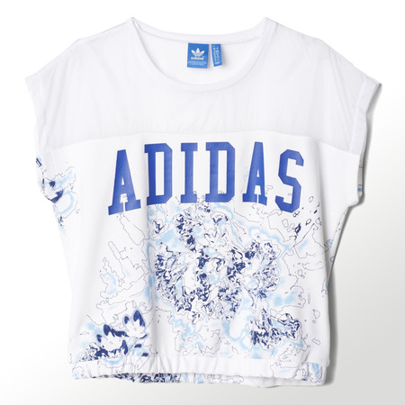 Adidas Originals Camiseta Mujer London Logo (negro/azul)