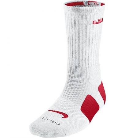 Calcetines Lebron Elite Crew (162/blanco/rojo)