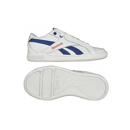 Reebok CL Solid Court Niño (Blanco/Royal/Naranja)