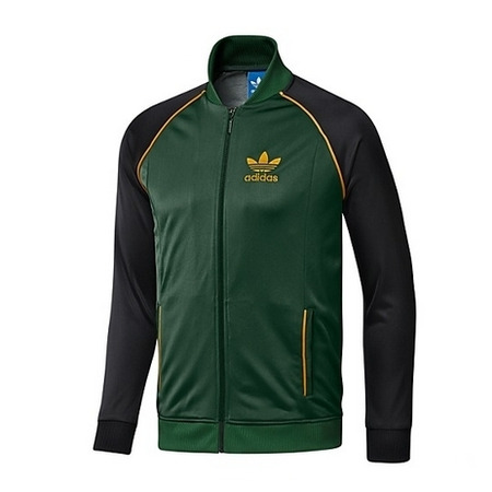 Adidas Chaqueta Superstar Track Top (verde oscuro/negro)