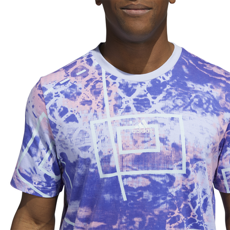 Adidas Basketball Throwback Sublim Allover Print Tee "Purple Tint"