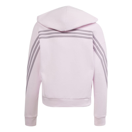 Adidas Girls Future Icons 3-Stripes Full-Zip Hoodie "Clear Pink"