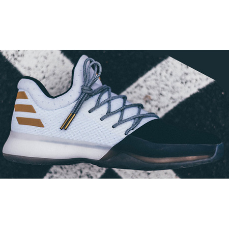 Adidas Harden Vol. 1 "Disruptor" (footwear white/core black/gold metallic)