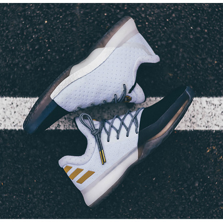 Adidas Harden Vol. 1 "Disruptor" (footwear white/core black/gold metallic)