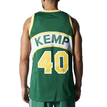 Adidas NBA Swingman Retired Seattle Sonics Kemp #40 (vert /jaune)