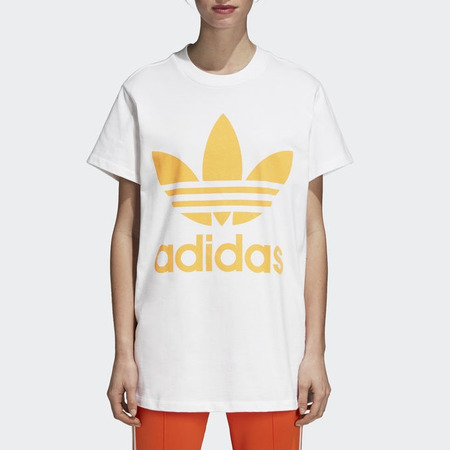 Adidas Originals Big Trefoil Oversize Tee Women´s  (White/Real Gold)