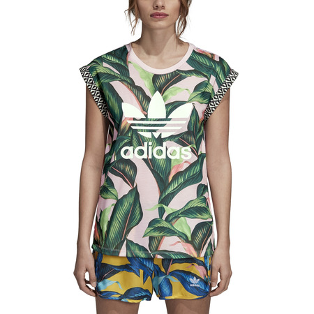 ADIDAS ORIGINALS TEE W "TROPICAL LEAF" (MULTICOLOR)