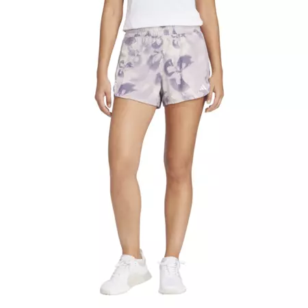 Adidas Pacer Essentials AOP Flower Tie-Dye Knit Shorts "Preloved Fig"