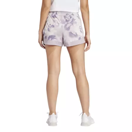 Adidas Pacer Essentials AOP Flower Tie-Dye Knit Shorts "Preloved Fig"